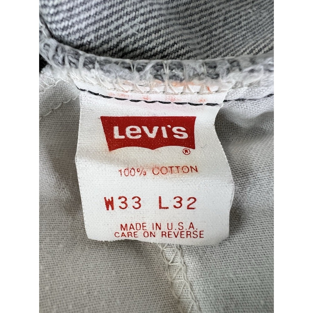 VTG 90s Levis 550 Jeans Mens 33x32 Gray Loose Comfort Fit Tapered Streetwear - Picture 5 of 16